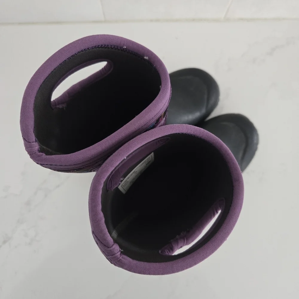 Bogs York Neon Unicorn Classic High Grasp Handles Waterproof Insulated Snow Boot - Picture 6 of 9